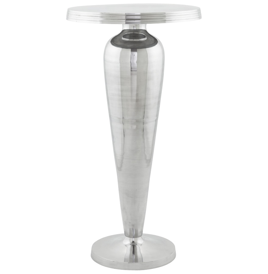 Table haute en aluminium, production artisanale.