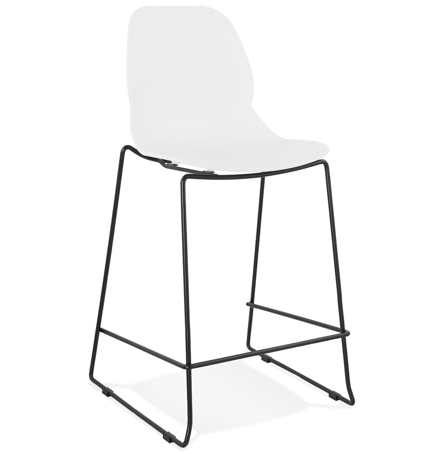 Tabouret snack mi-hauteur ´BERLIN MINI´ blanc empilable moderne