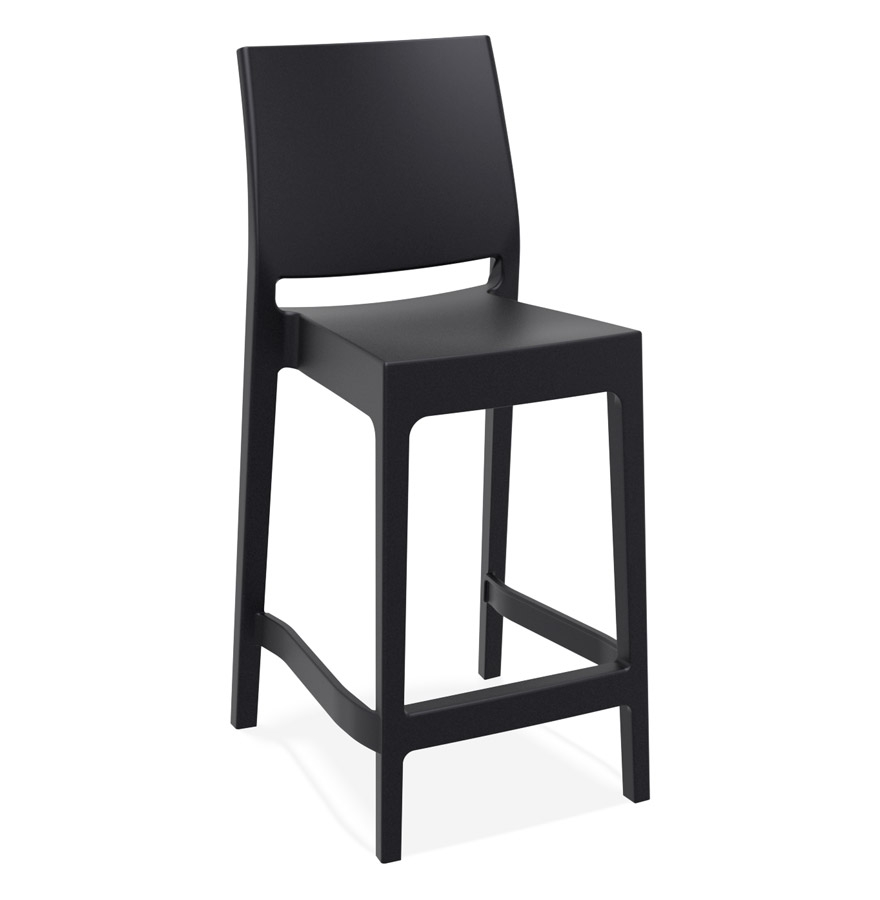 Tabouret snack mi-hauteur ´CLARA MINI´ noir empilable