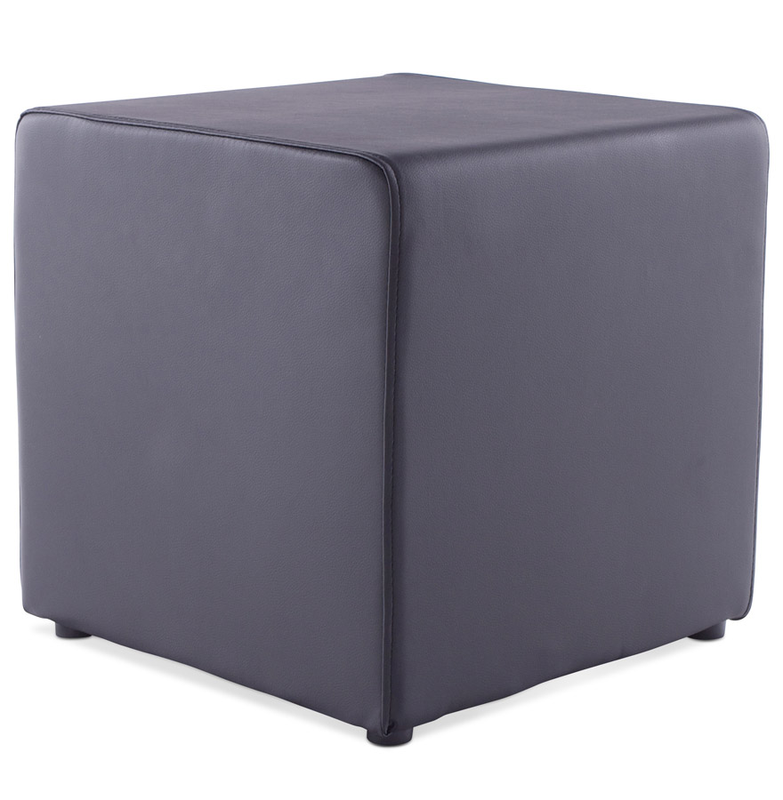 Pouf d'appoint en similicuir, Convient aussi comme repose-pieds.