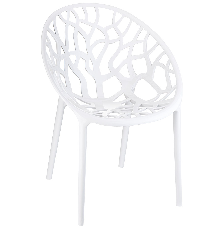 Chaise moderne ´GEO´ blanche en matière plastique
