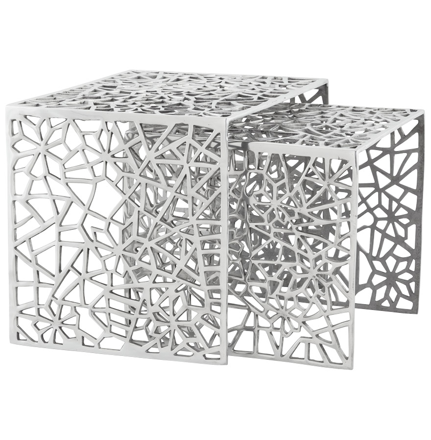 Table d'appoint en aluminium, production artisanale.