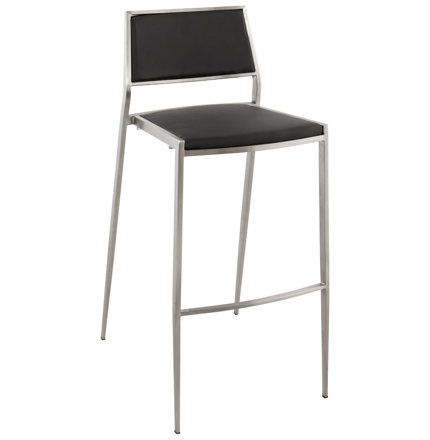 Design minimaliste, tabouret empilable en inox brossé.