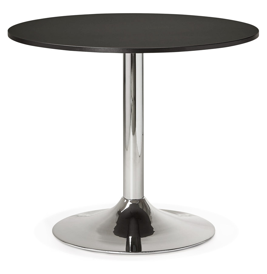 Petite table de bureau/à diner ronde ´SAOPOLO´ noire - Ø 90 cm