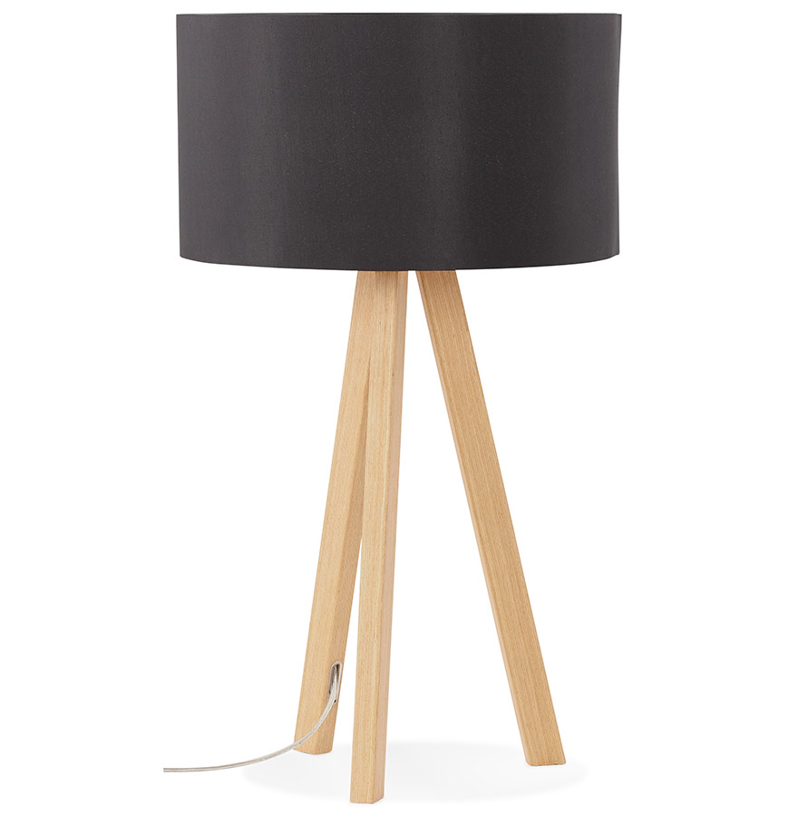 Lampe à poser trepied ´SPRING MINI´ avec abat-jour noir style scandinave