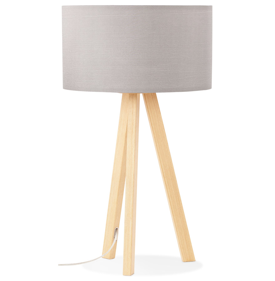 Lampe à poser trepied ´SPRING MINI´ avec abat-jour gris style scandinave