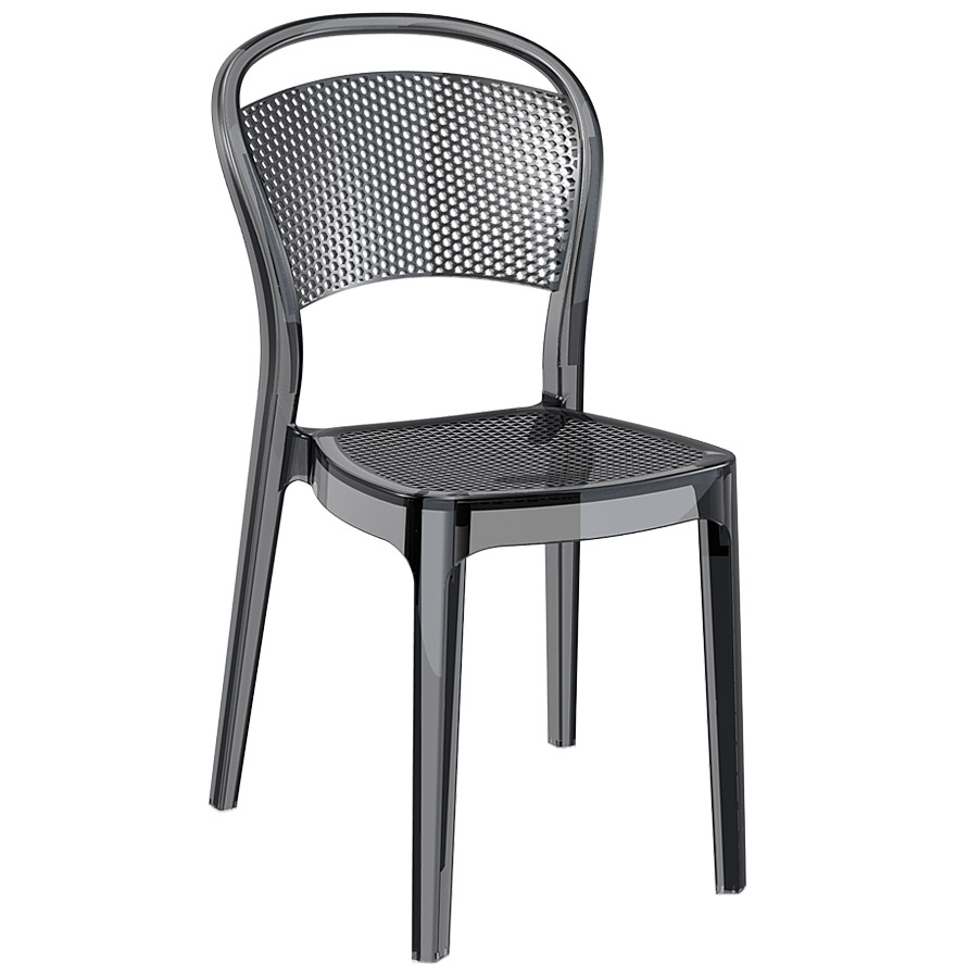 Chaise design empilable et utilisable à l'extérieur.