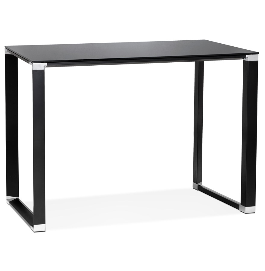 Table haute / bureau haut 'XLINE HIGH TABLE' en verre noir - 140x70 cm vue1