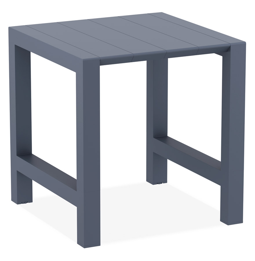 Table haute extensible 'ATCHAM' en matière plastique gris foncé - intérieur / extérieur - 100(140)x100 cm vue1