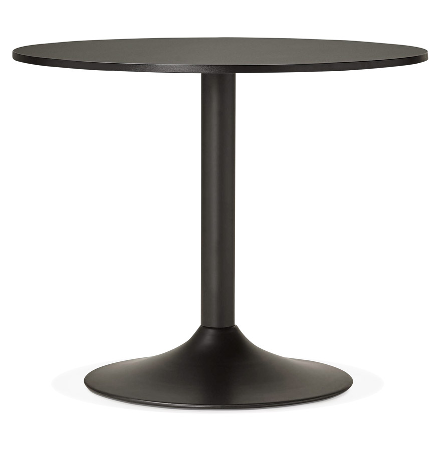 Petite table de bureau/à diner ronde 'ATLANTA' noire - Ø 90 cm vue1