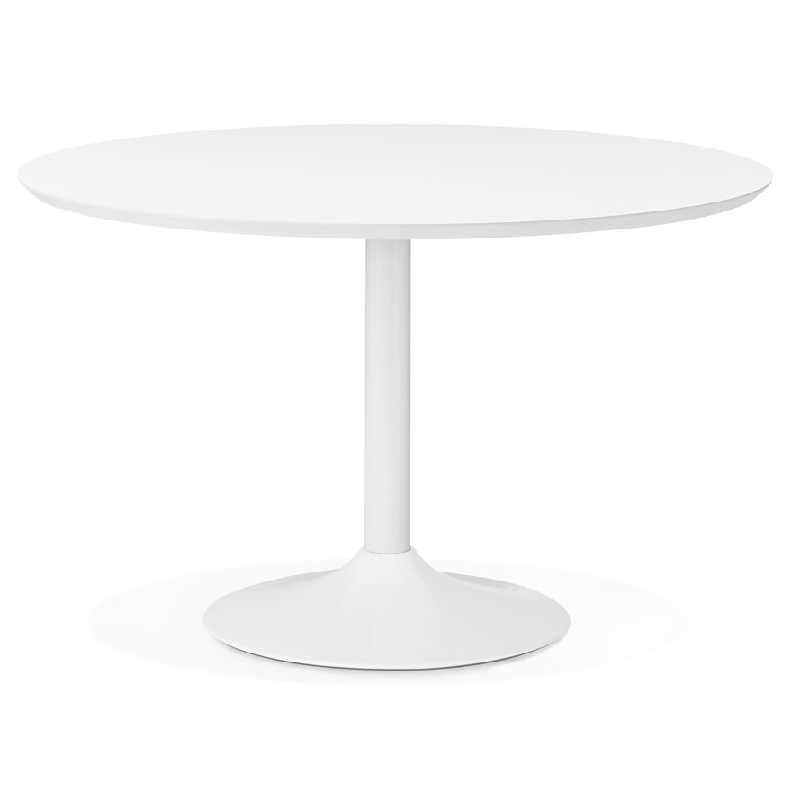 Table à diner/de bureau ronde 'BARABAR' en bois blanc - Ø 120 cm vue1