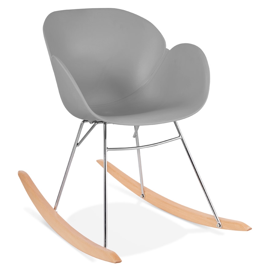 Chaise à bascule design 'BASKUL' grise en matière plastique vue1