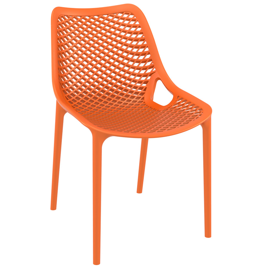 Chaise moderne 'BLOW' orange en matière plastique vue1