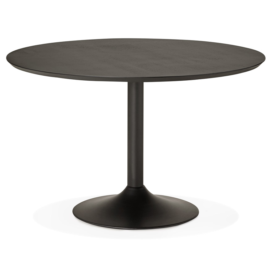 Table à diner/de bureau ronde 'CHEF' en bois noir finition Frêne - Ø 120 cm vue1