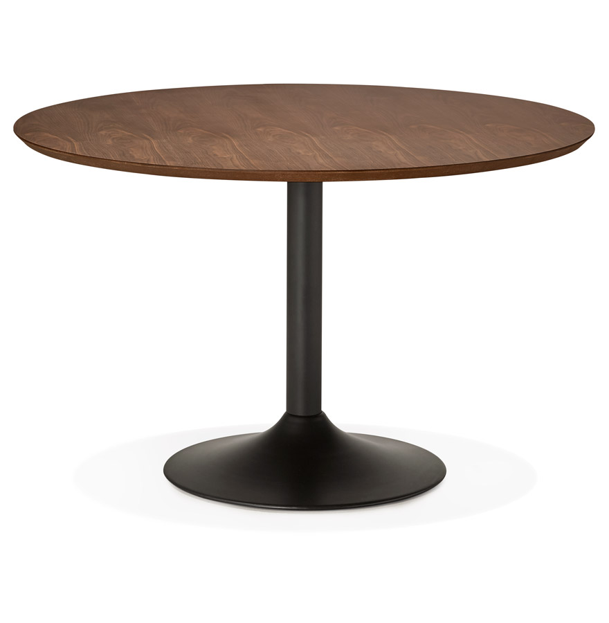 Table à diner/de bureau ronde 'CHEF' en bois finition Noyer - Ø 120 cm vue1