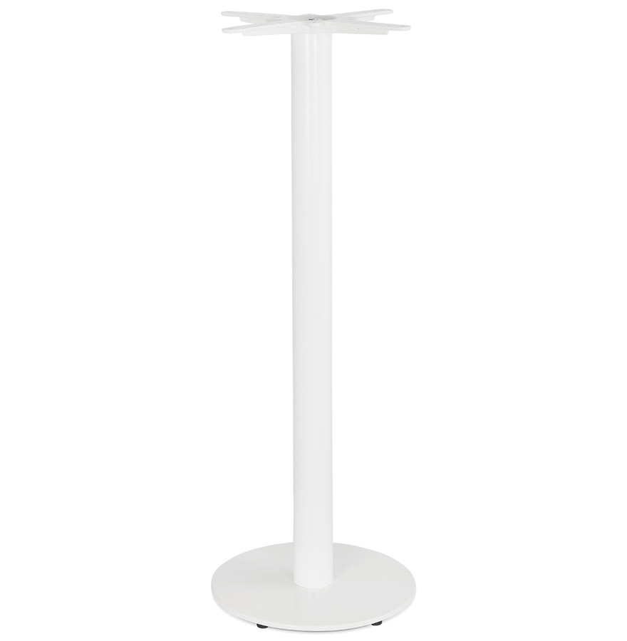 Pied de table rond 'CORTADO' 110 en métal blanc intérieur/extérieur vue1