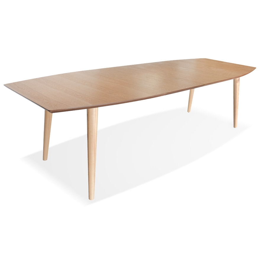 Table à dîner extensible 'CROKUS' en bois finition naturelle - 170-270x100 cm vue1