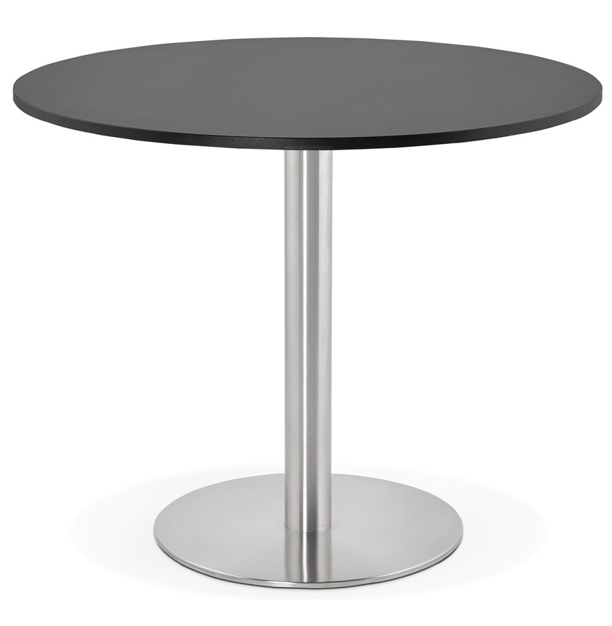 Petite table de bureau / à diner ronde 'DALLAS' noire - Ø 90 cm vue1