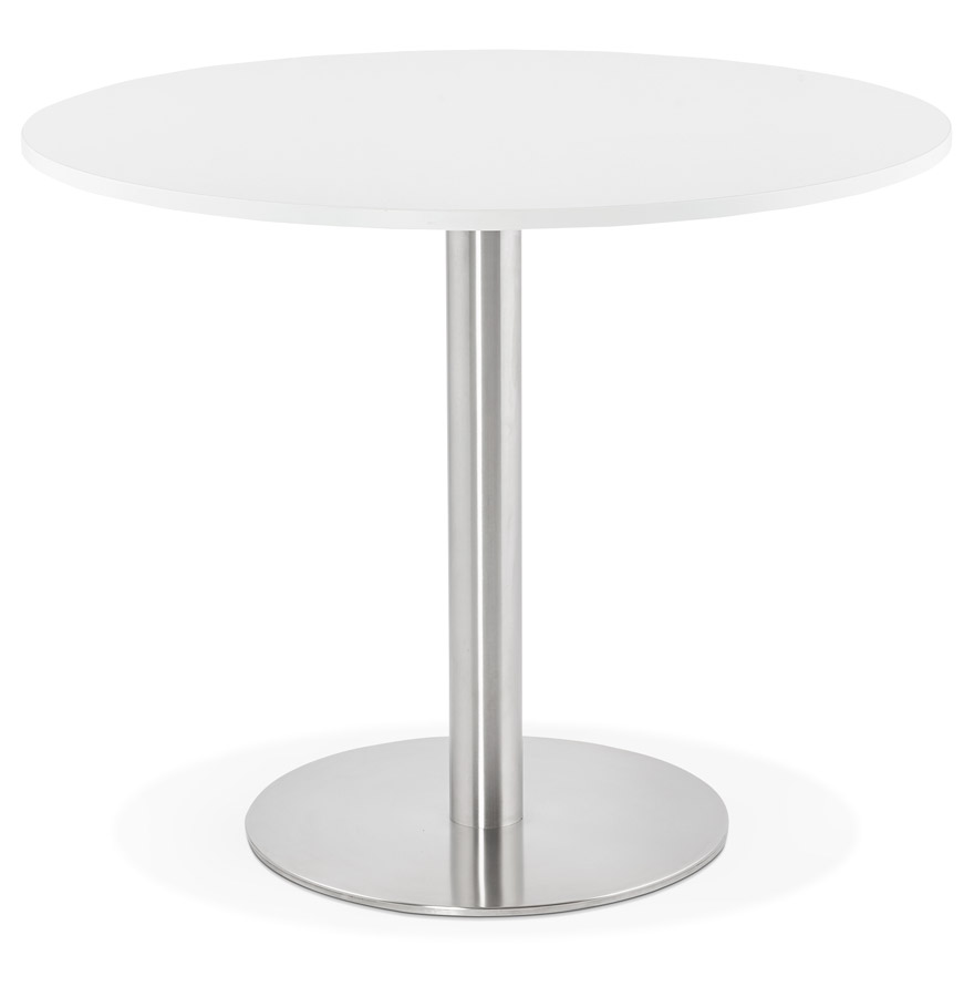 Petite table de bureau / à diner ronde 'DALLAS' blanche - Ø 90 cm vue1