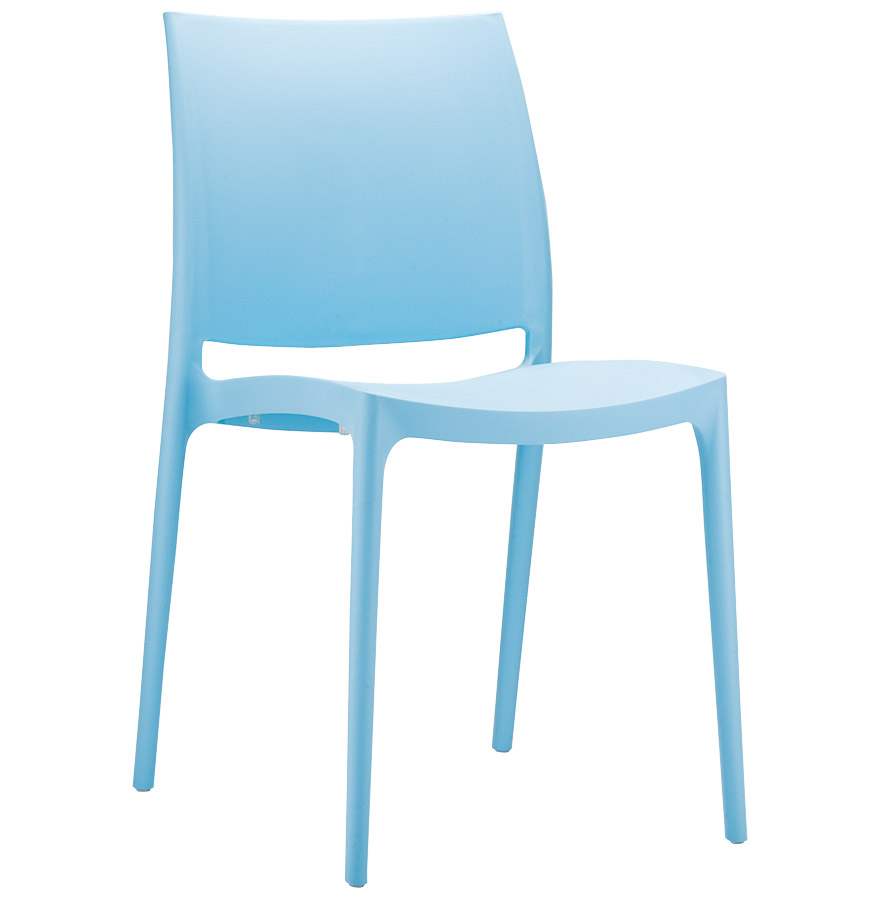 Chaise design 'ENZO' bleue vue1