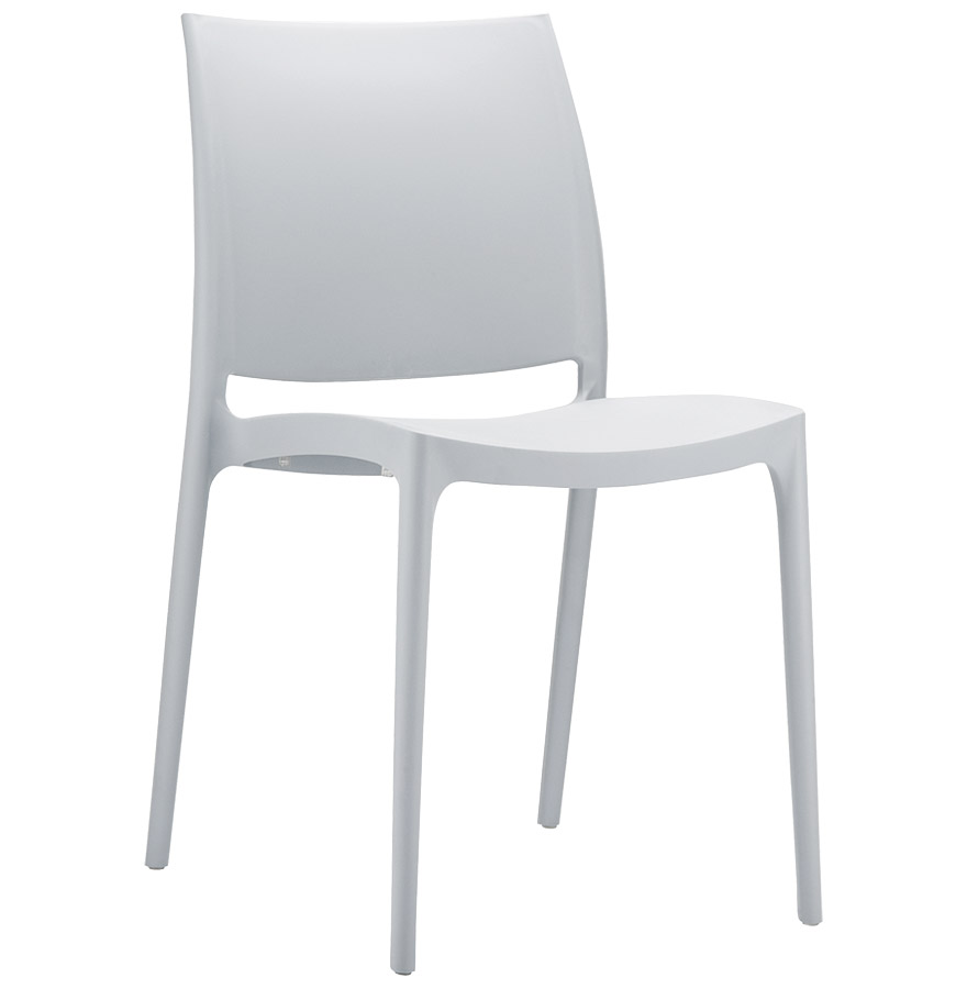 Chaise design 'ENZO' grise vue1
