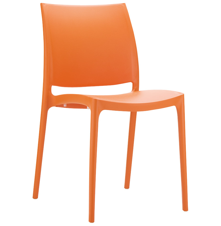 Chaise design 'ENZO' orange vue1