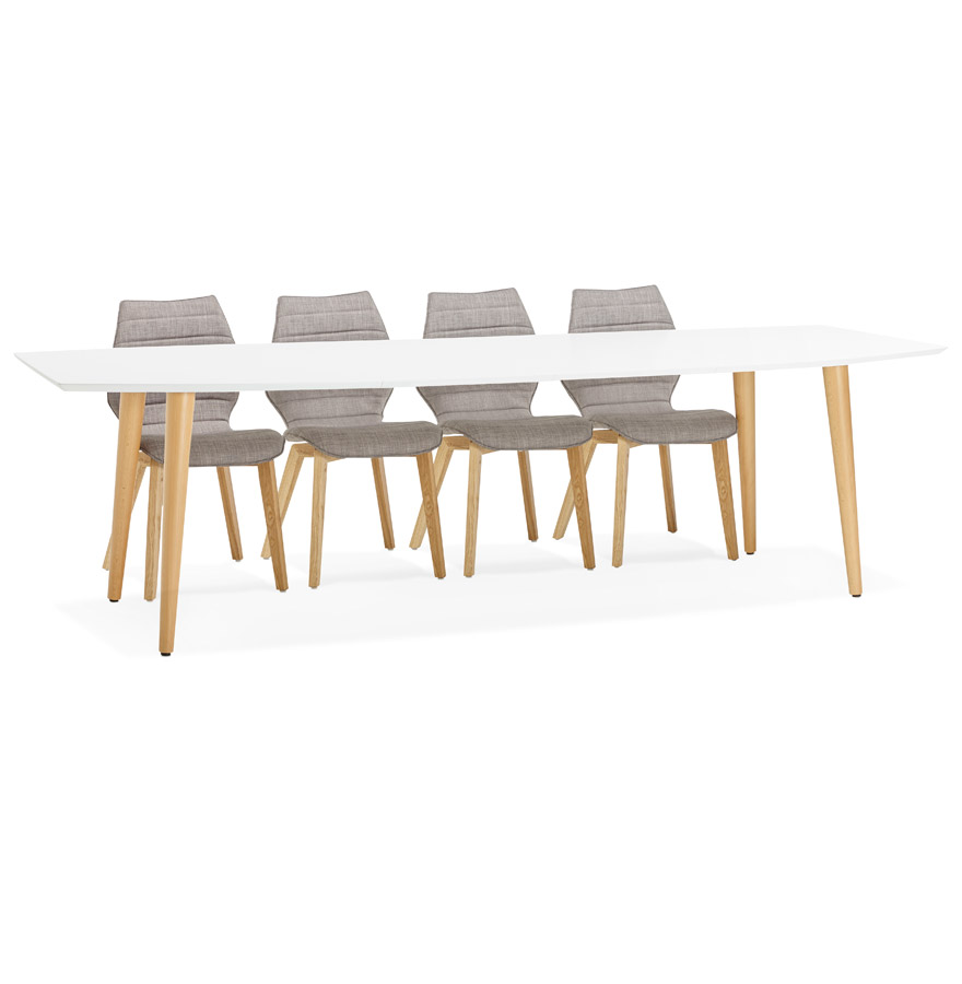 Table à dîner design extensible 'ESKIMO' style scandinave - 170(270)x100 cm vue1