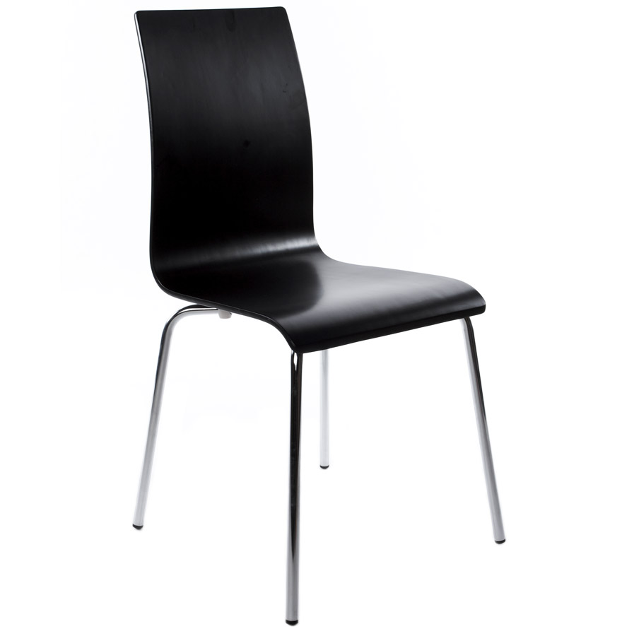 Chaise de salle à manger design 'ESPERA' en bois noire vue1