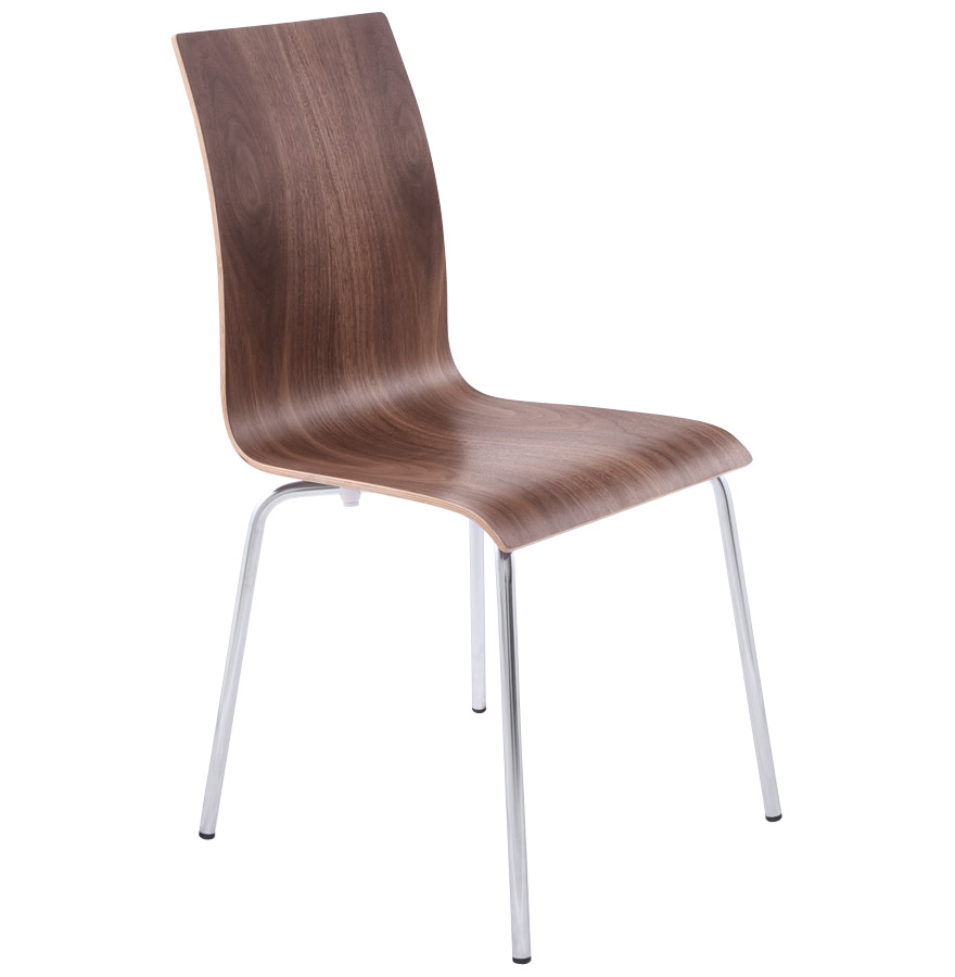 Chaise de salle à manger design 'ESPERA' en bois finition Noyer vue1
