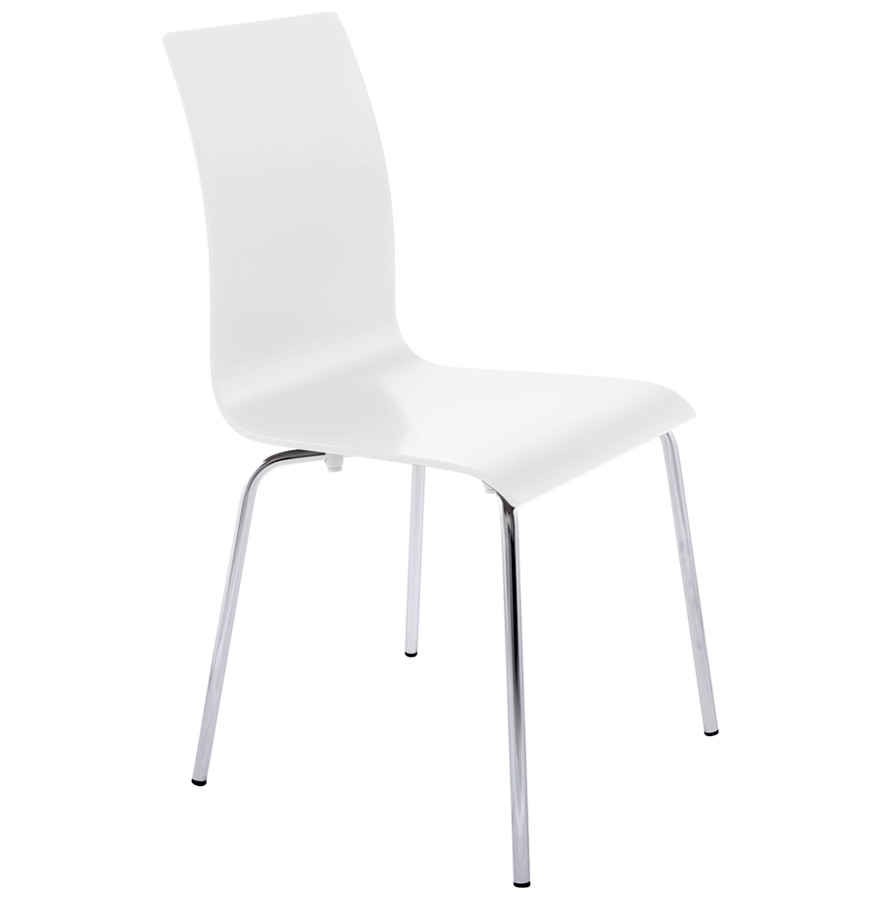 Chaise de salle à manger design 'ESPERA' en bois blanche vue1