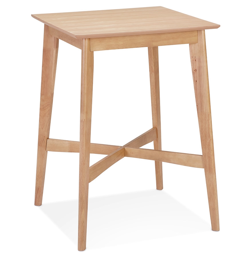 table haute 'gallina' en bois finition naturelle