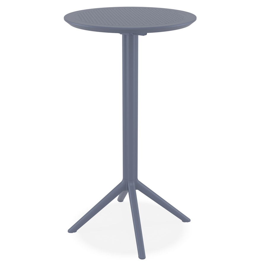 Table haute pliable 'GIMLI BAR' en matière plastique gris foncé - intérieur / extérieur - Ø 60 cm vue1