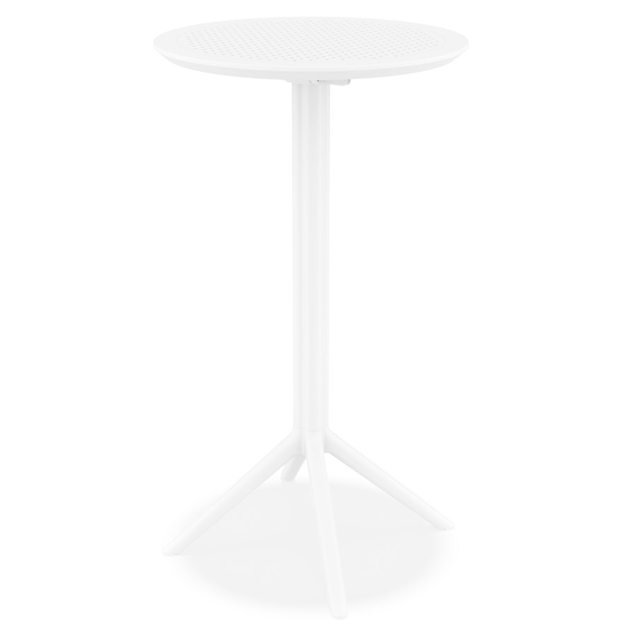 Table haute pliable 'GIMLI BAR' en matière plastique blanche - intérieur / extérieur - Ø 60 cm vue1