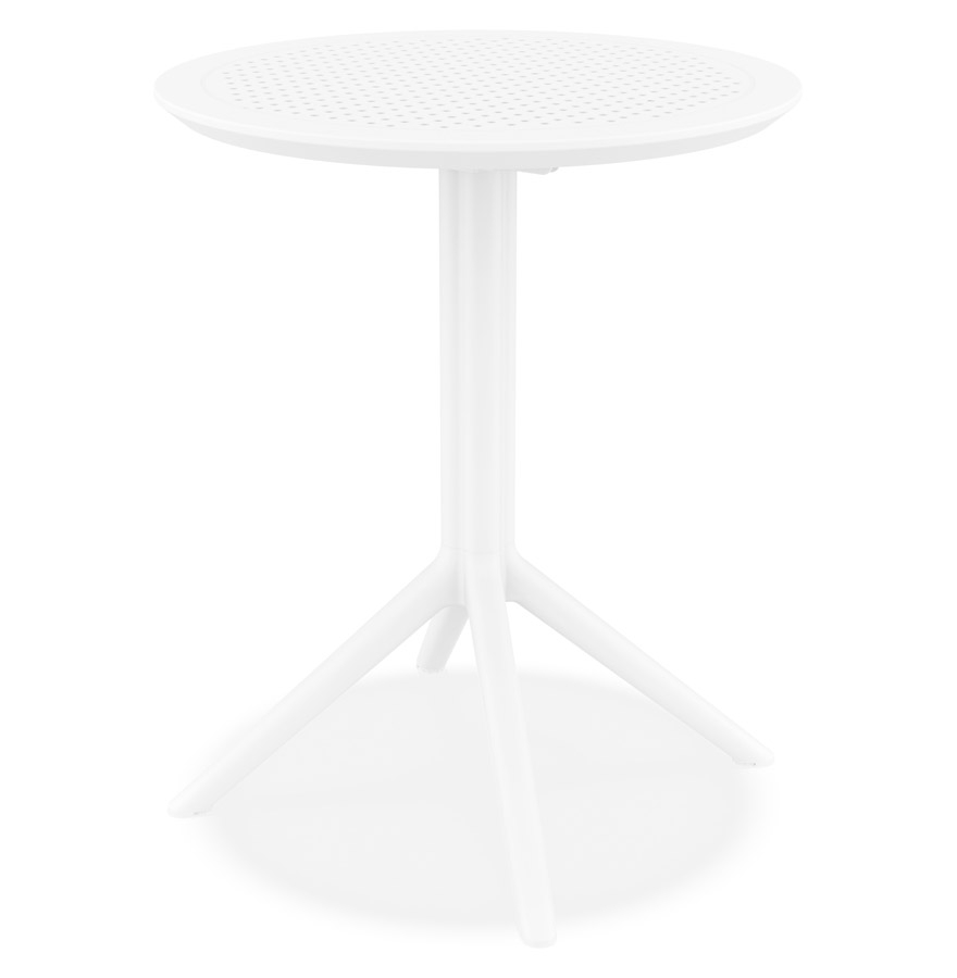 Table pliable ronde 'GIMLI' en matière plastique blanche - intérieur / extérieur - Ø 60 cm vue1