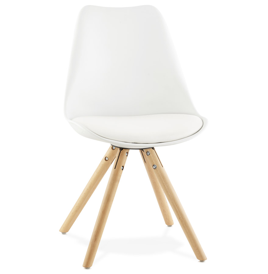 Chaise scandinave 'GOUJA' blanche vue1
