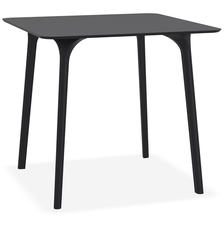 Table de terrasse carrée 'LAGOON' noire intérieur / extérieur - 80x80 cm vue1
