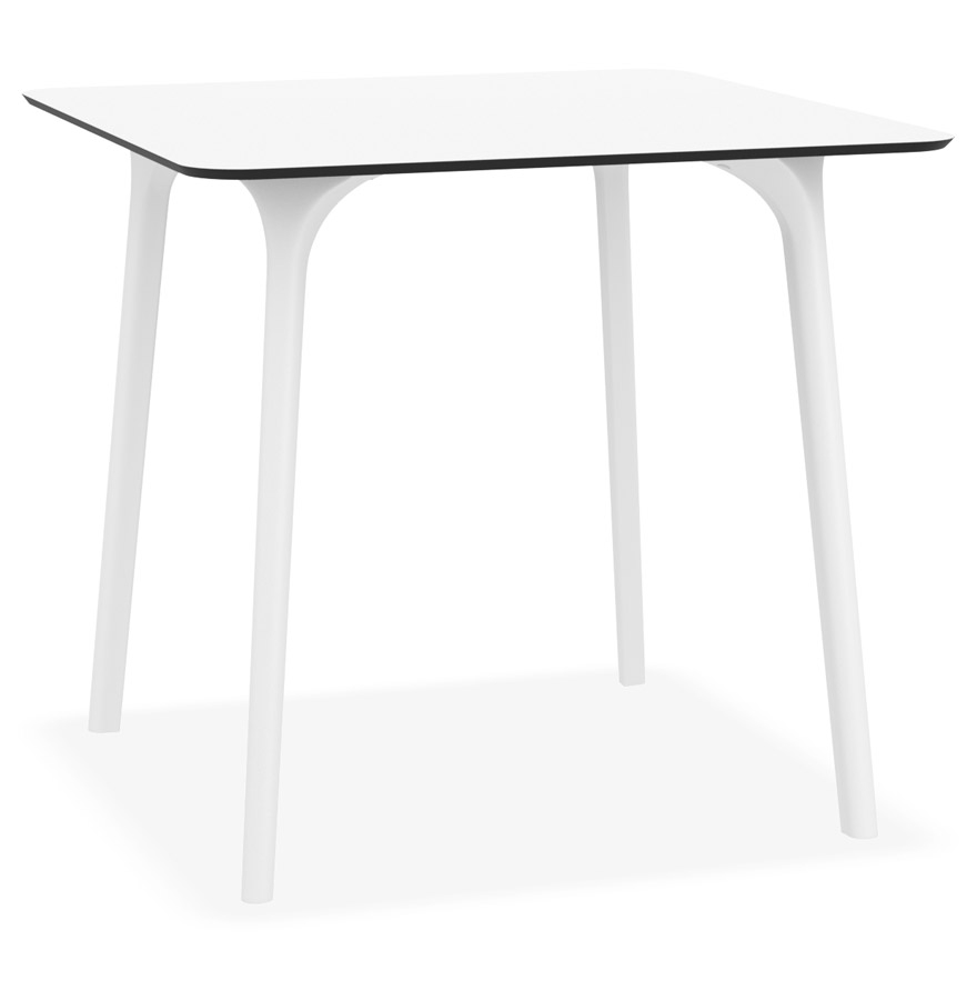 Table de terrasse carrée 'LAGOON' blanche intérieur / extérieur - 80x80 cm vue1