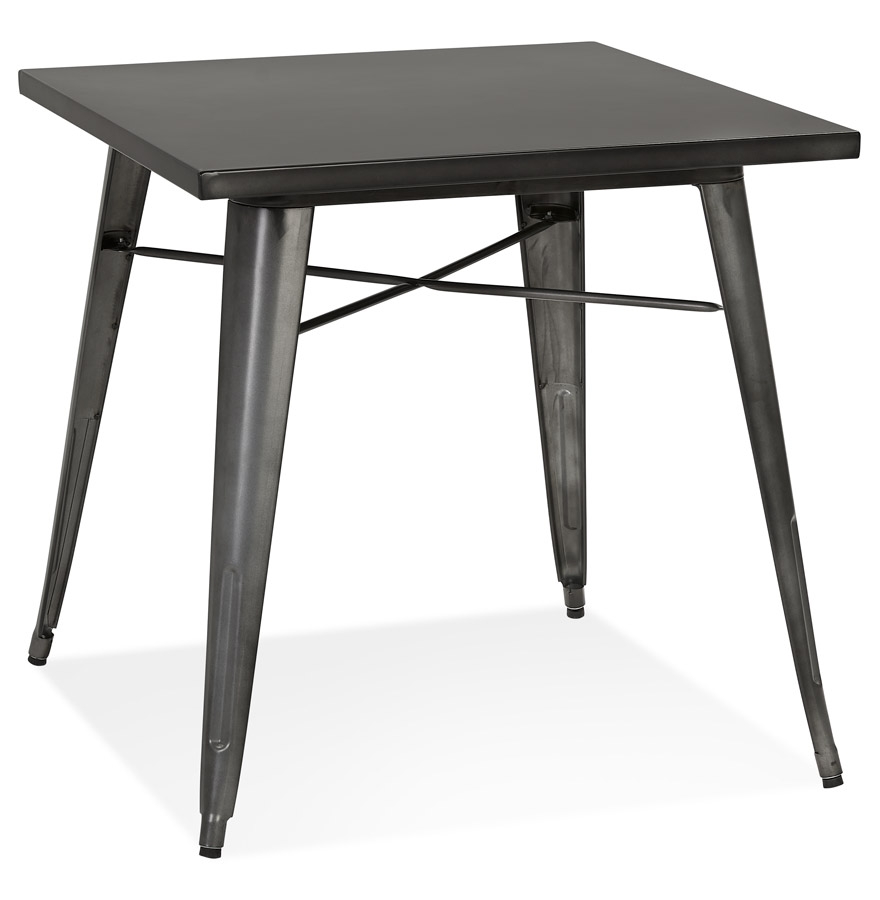 Petite table à dîner style industriel 'LALOU' grise - 76x76 cm vue1