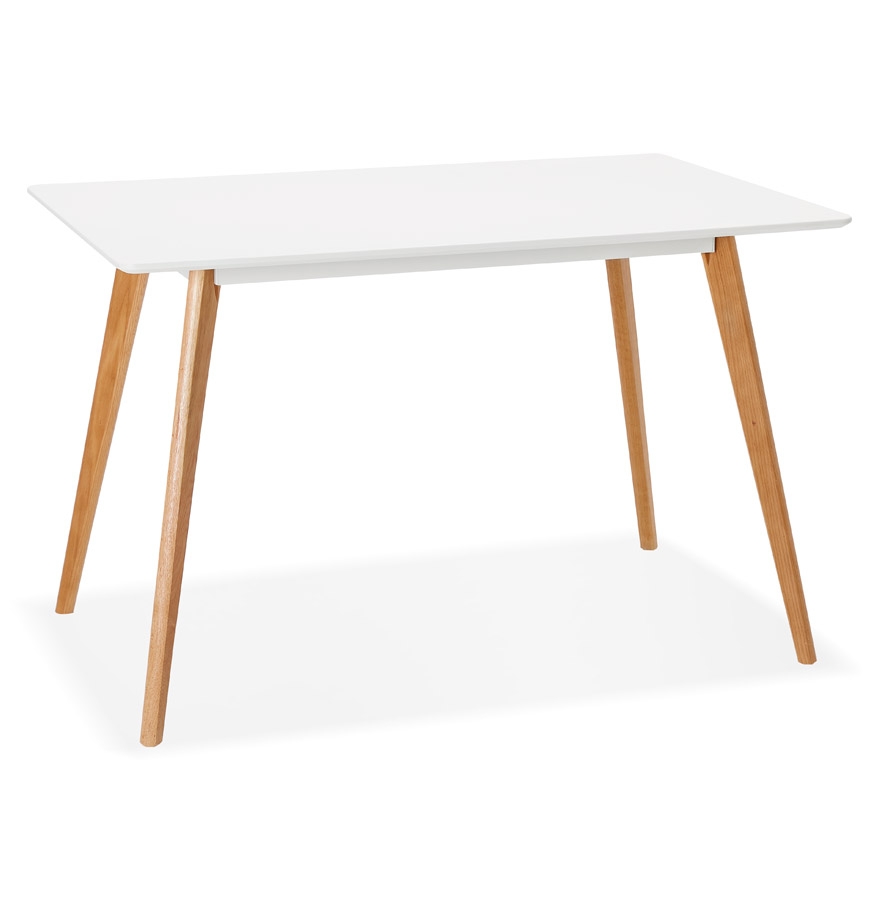 Petite table / bureau design 'MARIUS' blanche style scandinave - 120x80 cm vue1