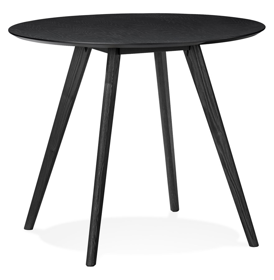 Table de cuisine ronde 'MIDY' noire style scandinave - ø 90 cm vue1