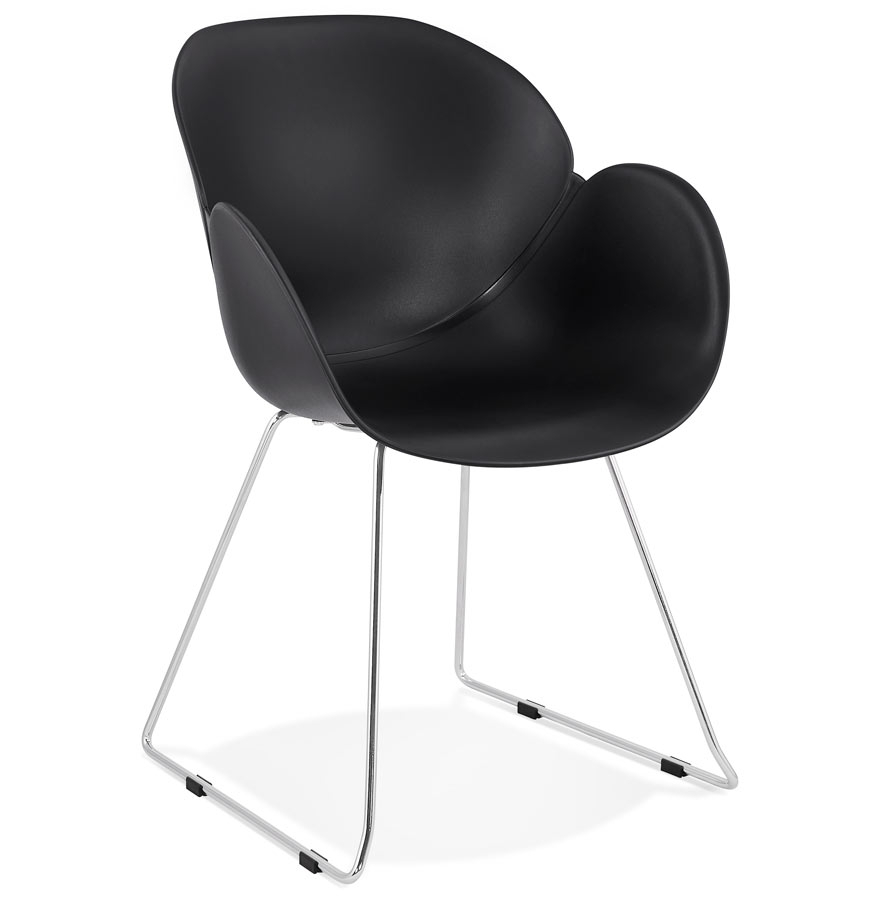 Chaise design 'NEGO' noire en matière plastique vue1