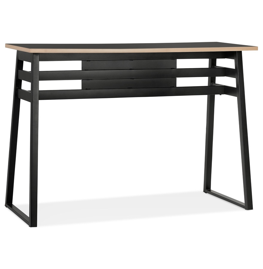 Table de bar haute 'NIKI' bois et métal noir - 150x60 cm vue1