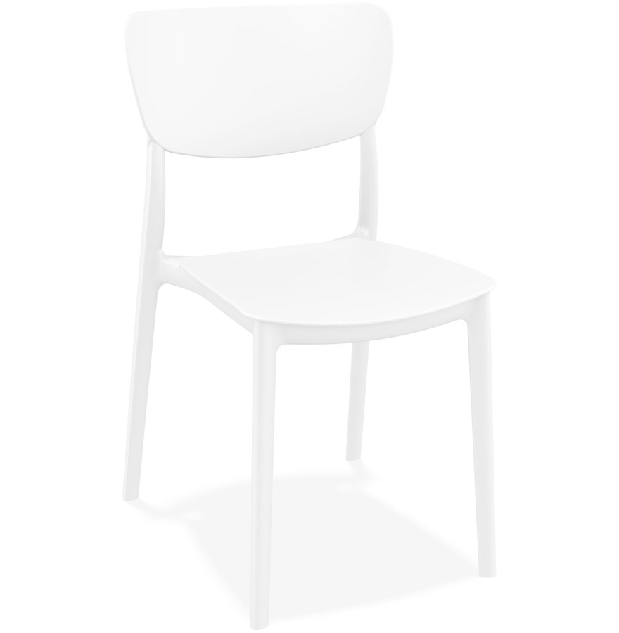 Chaise de cuisine 'OMA' en matière plastique blanche vue1