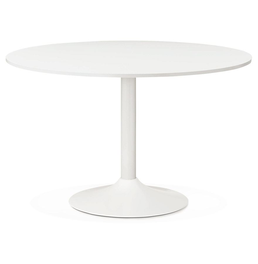 Table de bureau/à diner ronde 'ORLANDO' blanche - Ø 120 cm vue1