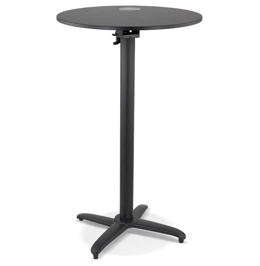 Table haute pliable 'PENUMBRA' ronde noire - Ø 68 cm vue1