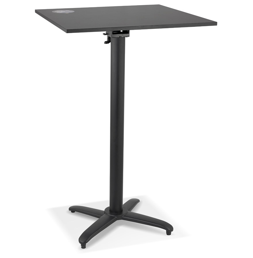 Table haute pliable 'PENUMBRA' carrée noire - 68x68 cm vue1