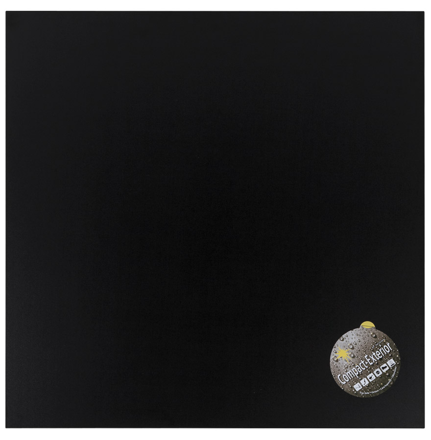 Plateau de table 'PLANO' carré 60x60cm noir en résine compressée vue1