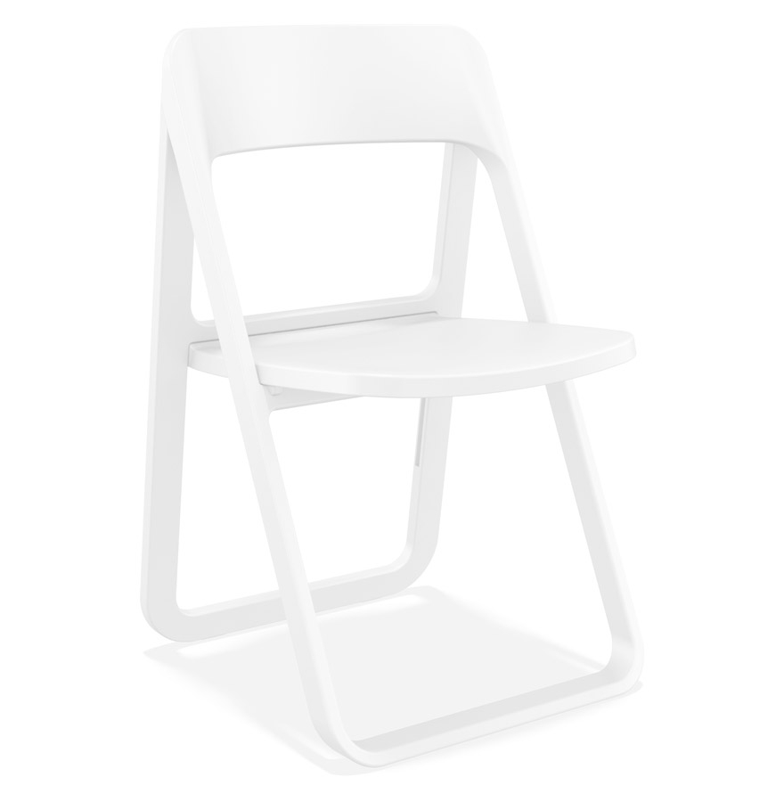 Chaise pliable intérieur / extérieur 'SLAG' en matière plastique blanche vue1