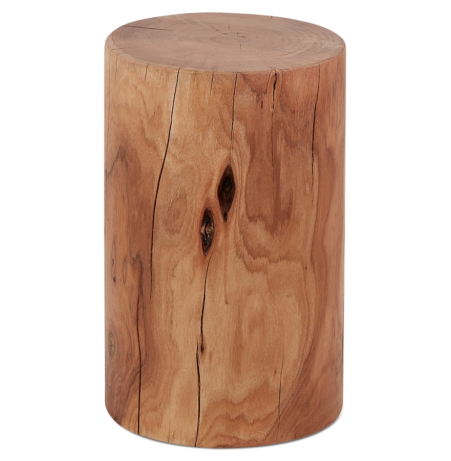 Table d'appoint / Tabouret tronc d'arbre 'STOLY' en bois massif finition naturelle vue1