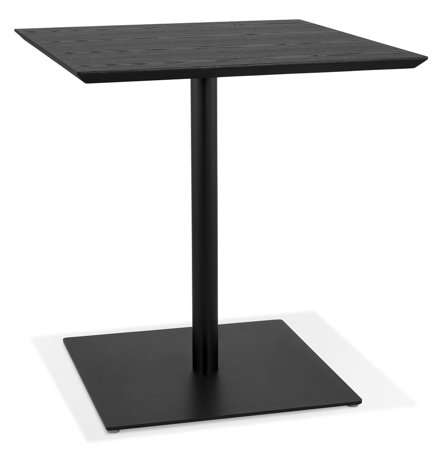 Table carrée design 'SUMO' en bois et métal noir - 70x70  cm vue1